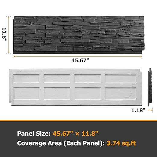 ROOMTEC 1-Pack Faux Stone Wall Covering Panels - Image 2