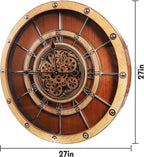 HOIBAI Wall Clock, 27 Inch Moving Gears Clock Large Wall Clock - Image 6