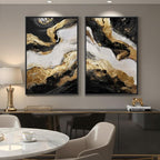 Framed Gold Abstract Wall Art Set of 2 - Image 4