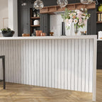 VEELIKE Whitewashed Wood Slat Wall Panels Peel and Stick Wood Wall Panel - Image 5