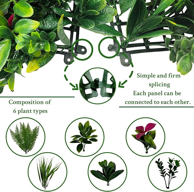 ODTORY Artificial Grass Wall Backdrop Panels: 20X20 in 8P UV-Anti Greenery - Image 3