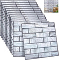 12PCS 3D Wall Panels Peel and Stick Foam Faux Brick Wall Panels, Self-Adhesive by GLASSWINDS