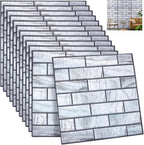 12PCS 3D Wall Panels Peel and Stick Foam Faux Brick Wall Panels, Self-Adhesive by GLASSWINDS