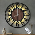 30'' Large Wall Clock with Adjustable Night Light, Glow in The Dark Decorative by Casaformia