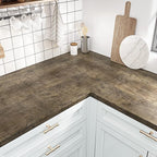 WESTICK Brown Wood Peel and Stick Countertop Wallpaper Waterproof Wood Contact - Image 5