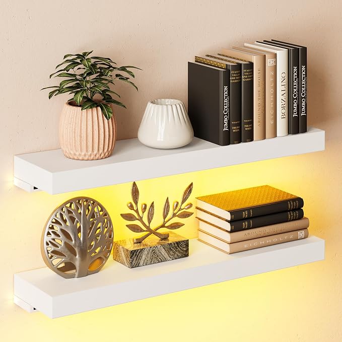 BAMEOS Floating Shelves with LED by BAMEOS