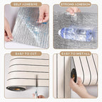 VEELIKE Wide White Oak Wood Slat Wall Panels Peel and Stick 3D Wood Panel - Image 9