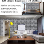 3D Wall Panels Peel and Stick, 3D Brick Wallpaper Peel and Stick, 10 Pack - Image 5