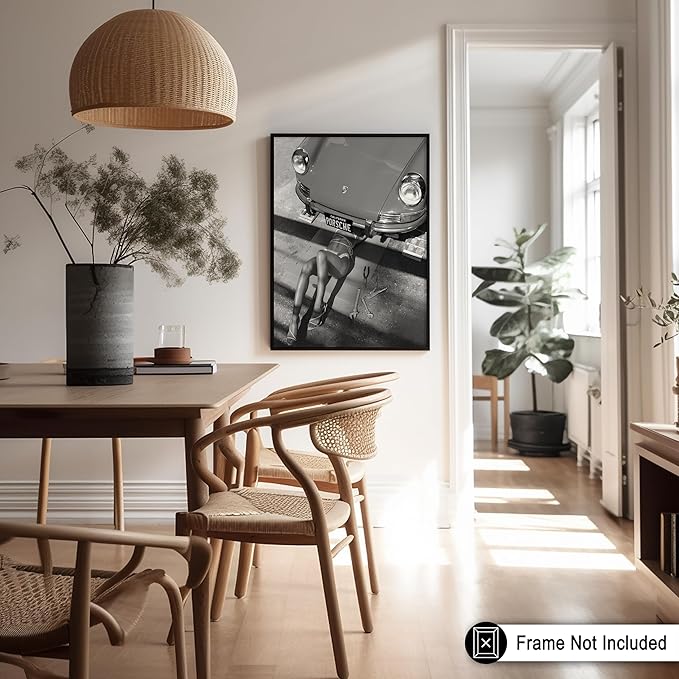 Poster Master Woman Under Classic Car Poster - Image 5