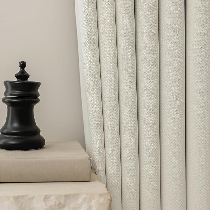 FMFUNCTEX 100% Blackout Beige Curtains - Image 8