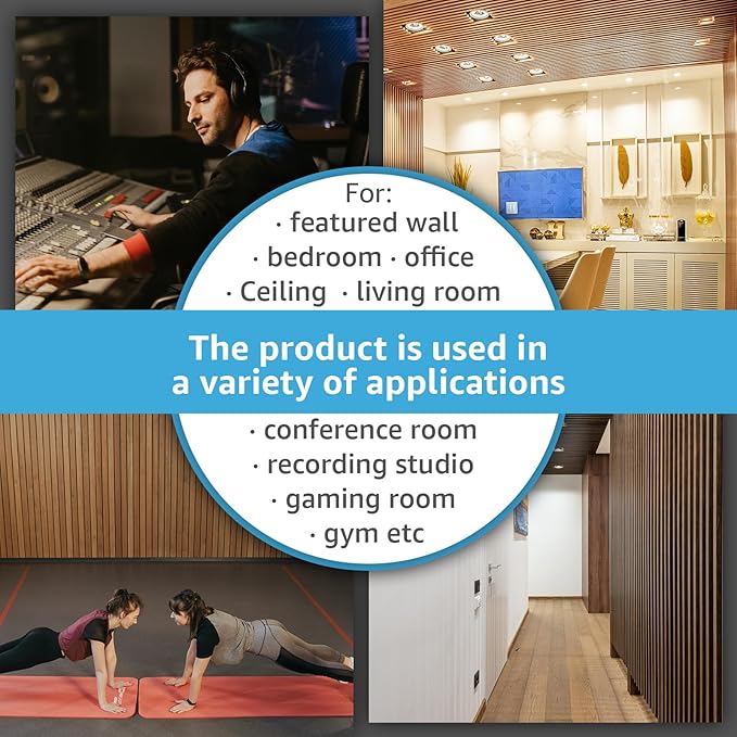 Art3d 4-Pack 108" x 12" Acoustic Wood Panels - Image 8