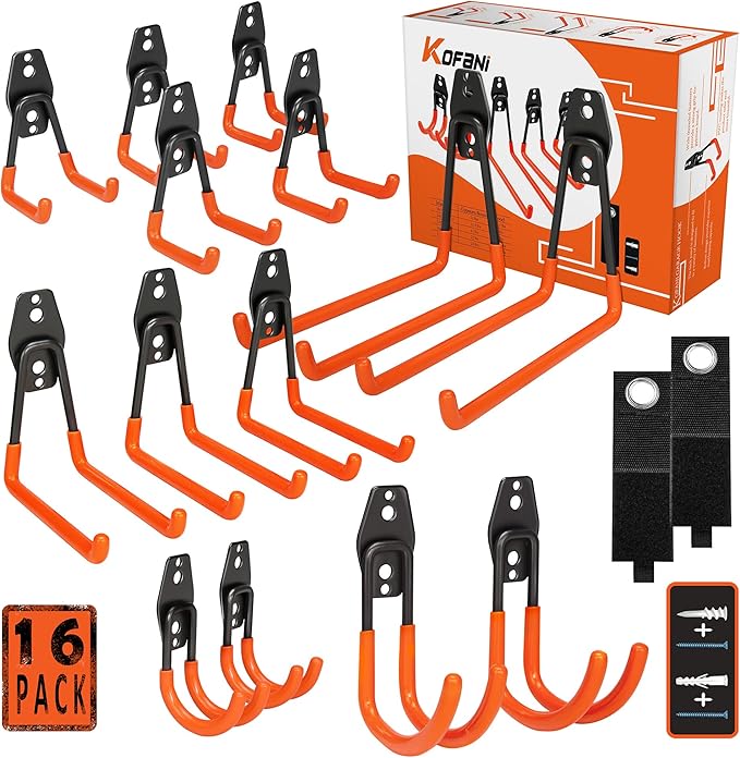 KOFANI Heavy Duty Steel Hooks, 16 Pack by KOFANI-USDirect