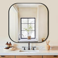 Bathroom Mirror for Wall, HD Reflection Shatterproof Square Mirror for Living by Unknown