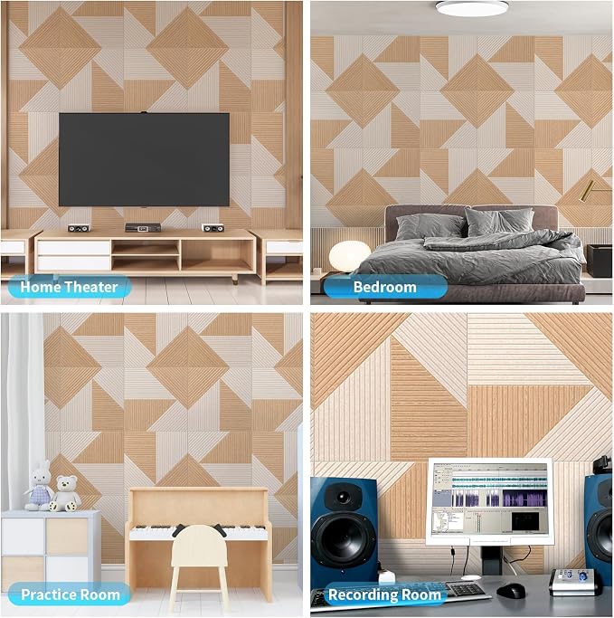 Art3d 6-Pack Self-Adhesive Acoustic Wall Panels - Image 4