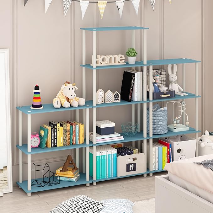 Furinno Turn-N-Tube 4-Tier Multipurpose Shelf Display Rack, Round Tubes - Image 2