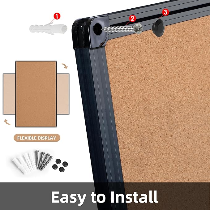 Extra Large Cork Bulletin Board 72" X 48", Wall Mounted Notice Pin Board - Image 7