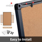 Extra Large Cork Bulletin Board 72" X 48", Wall Mounted Notice Pin Board - Image 7