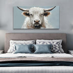Wall Art Freedom Highland Cow Painting Wild Animal Cattle Canvas Art Wall Decor - Image 6