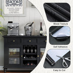 Vinjiasin Peel and Stick Wallpaper Black Wallpaper Black Wood Contact Paper - Image 7