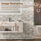 Peel and Stick Backsplash Tile Waterproof Removable PVC Wall Sticker 3D Faux - Image 7