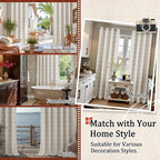 Lajode Brown Plaid Patterned Curtains Thermal Insulated - Image 8