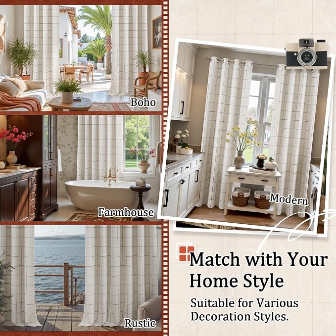 Lajode Brown Linen Blackout Curtains - Image 7