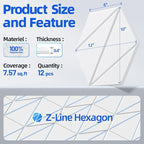 12 Pack Acoustic Panels with Self-Adhesive 12"X10"X0.4" Sound Proof Foam Panels - Image 6
