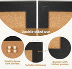 Double-Sided Cork Board for Wall, Picture Display Vision Board Corkboards for - Image 4