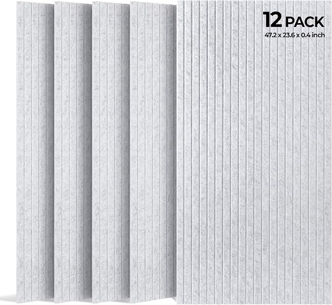 SODOCT 12 Pack Large Acoustic Panels, 47.2" X 23.6" X 0.4" Sound Proof Panels by SODOCT