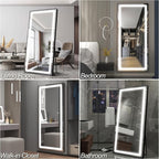 FENNIO Full Length Mirror with Lights, Free Standing Lighted Floor Mirror - Image 6