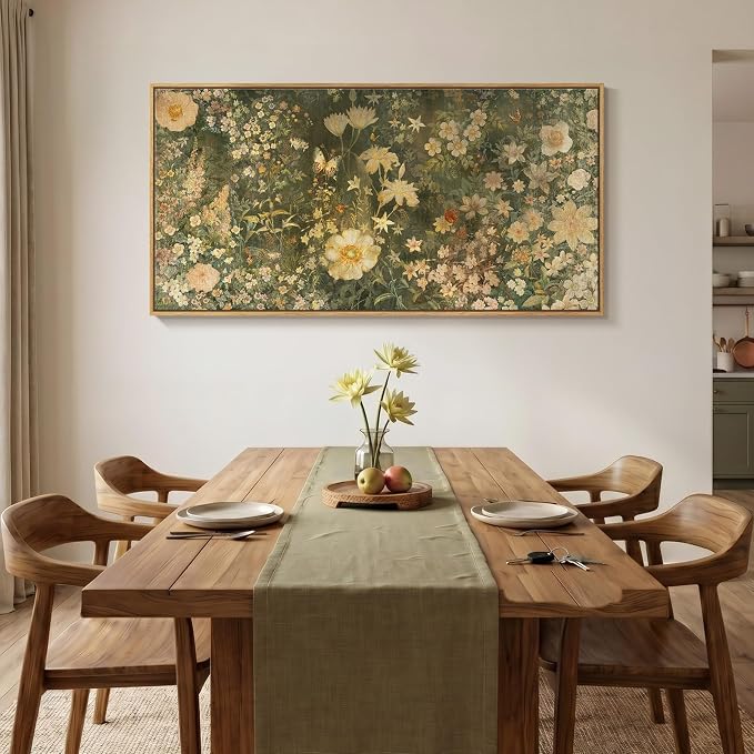 Large Framed Vintage Botanical Wall Art - Image 6