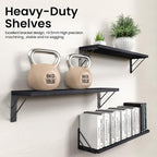 BAYKA Wall Mounted Floating Shelves, Wood Floating Wall Shelf - Image 5