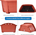 9.8 inch 8 Pack Brick Red Wall Hanging Planters - Image 3