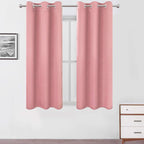 LEMOMO Pink Blackout Curtains 40 x 63 Inch Length/Set of 2 Curtain by Lemomo