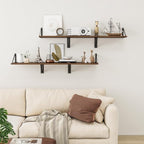 Heimlove Deep Floating Shelves for Wall, 12 Inch Deep Floating Shelves Set of 3 - Image 6