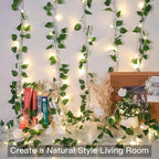 suddus Vine with Fairy Light Plug in, 33ft 100 LED Pothos String Lights - Image 6