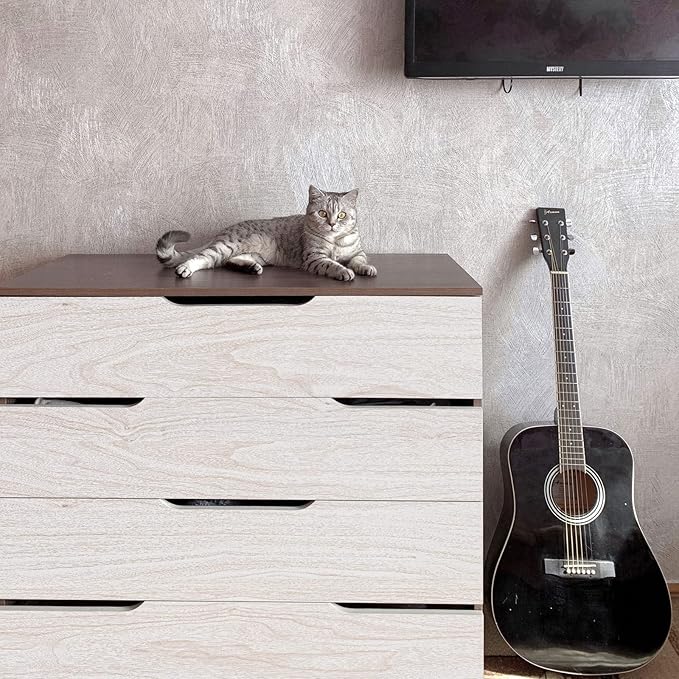 White Wood Contact Paper for Cabinets and Drawers Wood Grain Peel and Stick - Image 2