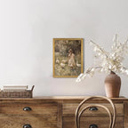 Wood Framed Canvas Wall Art, Vintage Girl - Image 8