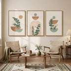 Large Framed Abstract Boho Wall Art - Image 5