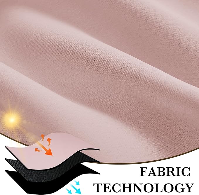 RYB HOME Bedroom Blackout Curtains 80 inches Long, 100% Blackout Thermal - Image 7