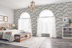 Guvana 17.3"×394" Brick Wallpaper Grey and Brown Self Adhesive Wallpaper 3D - Image 6