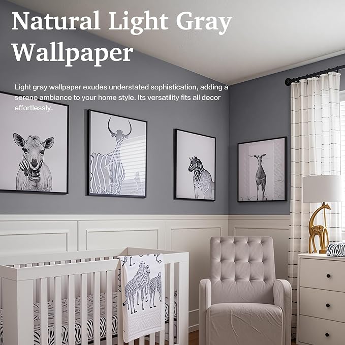 Dimoon 17.7''x118'' Peel and Stick Wallpaper Grey Contact Paper - Image 7