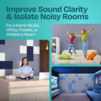Acoustic Panels 12-Pack Soundproof Wall Panels 12"x12"x0.4" Decorative Sound - Image 7
