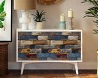 FLFK Wood Bricks Wallpaper Peel and Stick Removable Vintage Wallpaper 16" x - Image 6