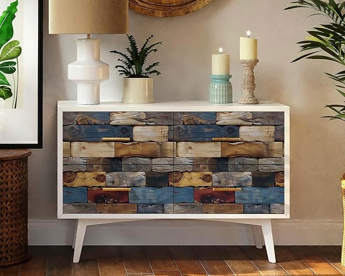 FLFK Wood Bricks Wallpaper Peel and Stick Wood Wall Paper Self Adhesive - Image 6