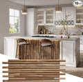 Wall!Supply 3D Wall Panels – Reclaimed Rounded Asian Teak Wood – Home Decor by WallSupply