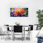 Abstract Lotus Wall Art Zen Wall Decor Large Colorful Lotus Flower Pictures - Image 2