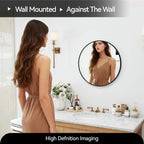 SCWF-GZ 20" Round Mirror Circle Wall Mounted Hanging or Against Wall Metal - Image 7