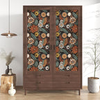 Rustic Boho Wallpaper Peel and Stick, Vintage Dark Brown Floral Contact Paper - Image 6