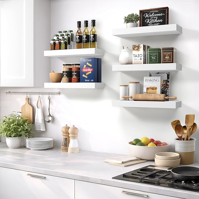 Sorbus Floating Shelves for Wall – 16 Inch Floating Shelf for Kitchen, Living - Image 5